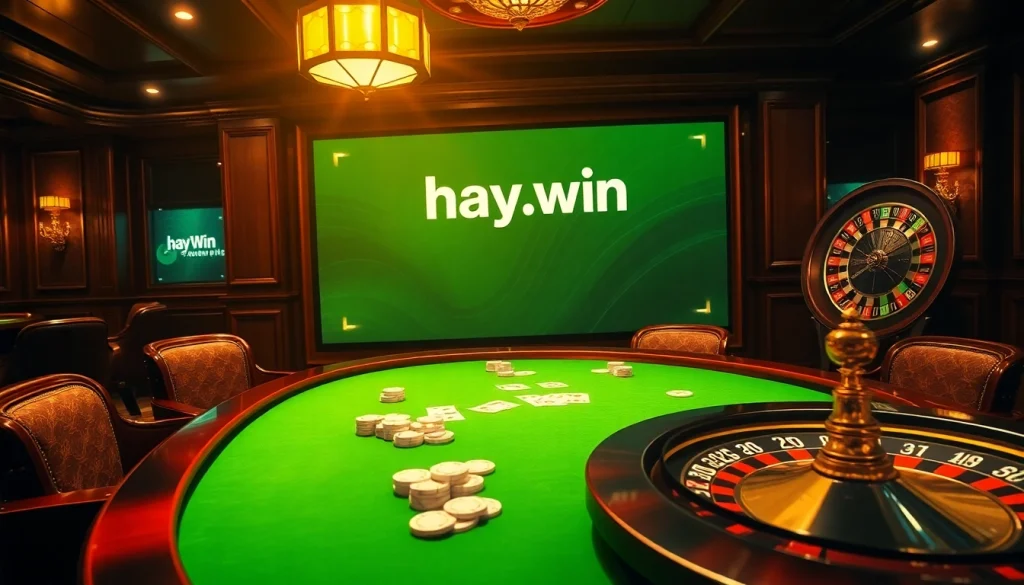 Engage with exciting poker action at hay.win, highlighted by shimmering chips and dynamic gaming atmosphere.