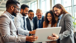 Engage with Rent LinkedIn profile in a dynamic workspace showcasing professional connectivity.