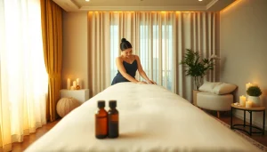 High-quality mobile 출장안마 setup with a professional therapist in a calm environment.