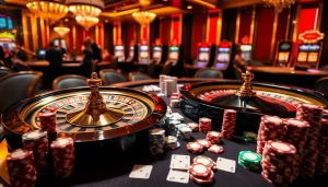 Experience the excitement of mmoo gaming with vibrant poker games and roulette tables.