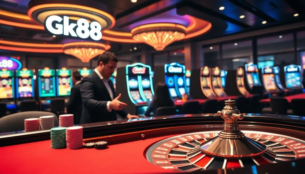 Experience the thrill of Gk88 casino gaming with vibrant colors and dynamic action.