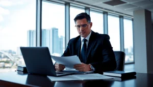 Consult with an expert Clearwater Car Accident Lawyer in a modern office setting.