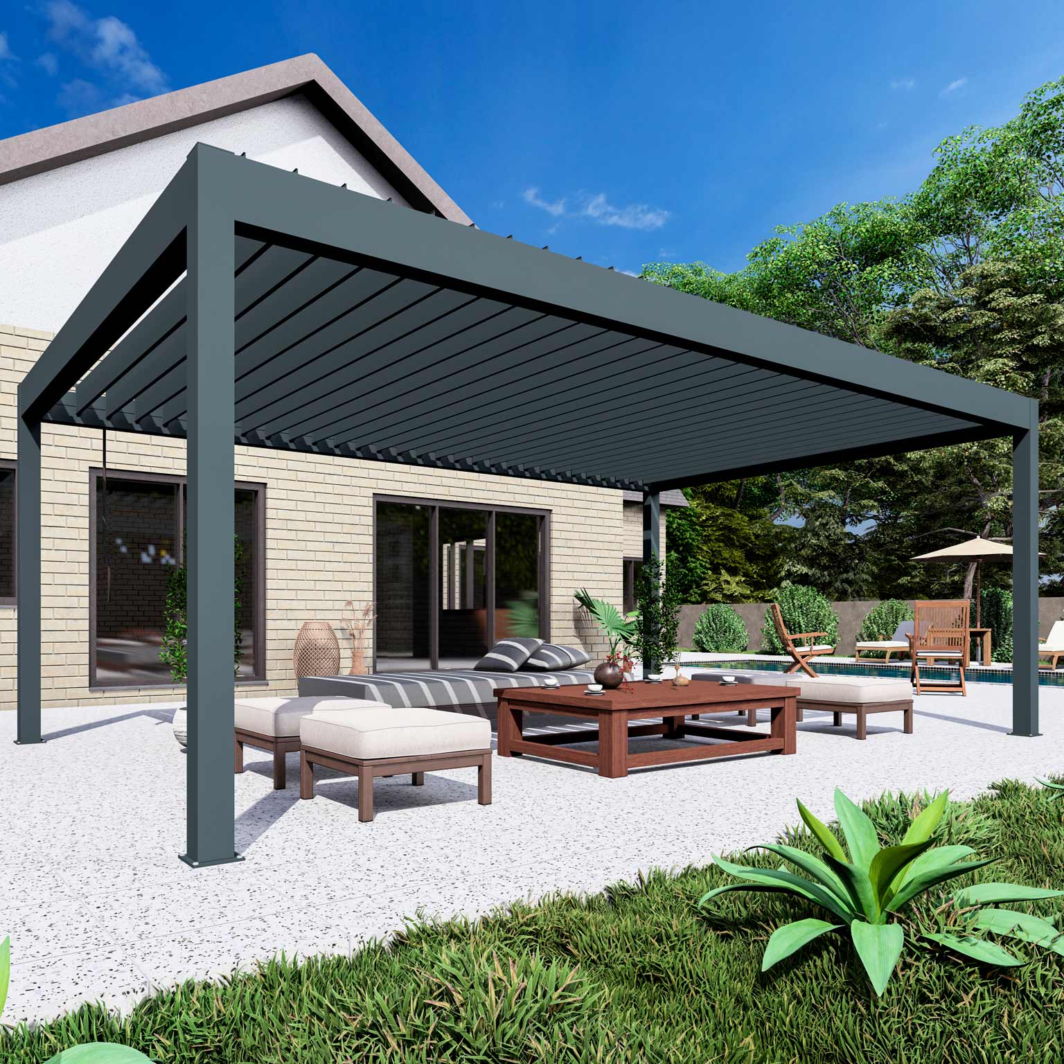 Lamellendach mit flexiblen Lamellen – Moderne Technik von ADA-Wintergarten