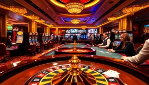 High-stakes betting scene highlighting the excitement of the 32win app with players engaged in casino games.