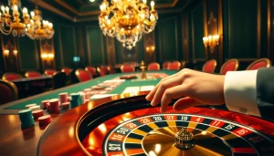 Engaging with the roulette wheel at https://ok88.tech/, capturing the thrill of casino gaming.