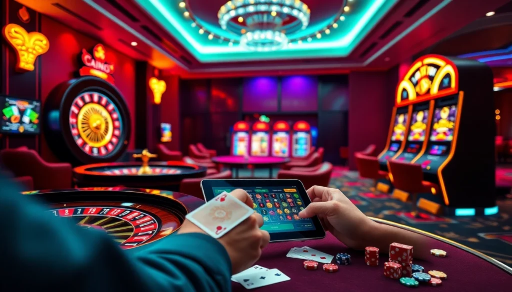 Engaging with onicplay's exciting online casino games on a sleek tablet interface.