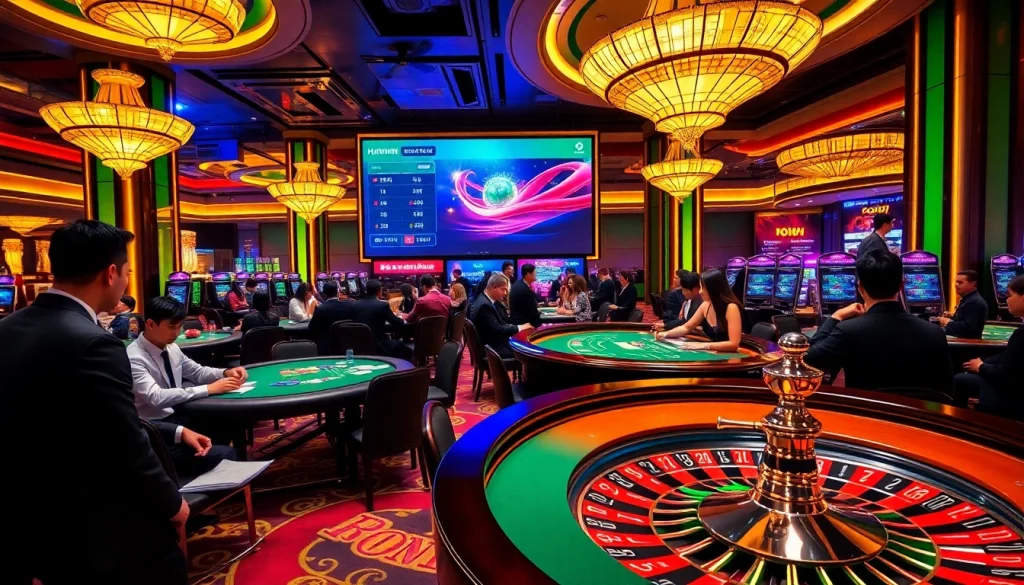 Experience the thrill at Nhà cái Haywin's vibrant casino featuring poker, roulette, and exciting gameplay.