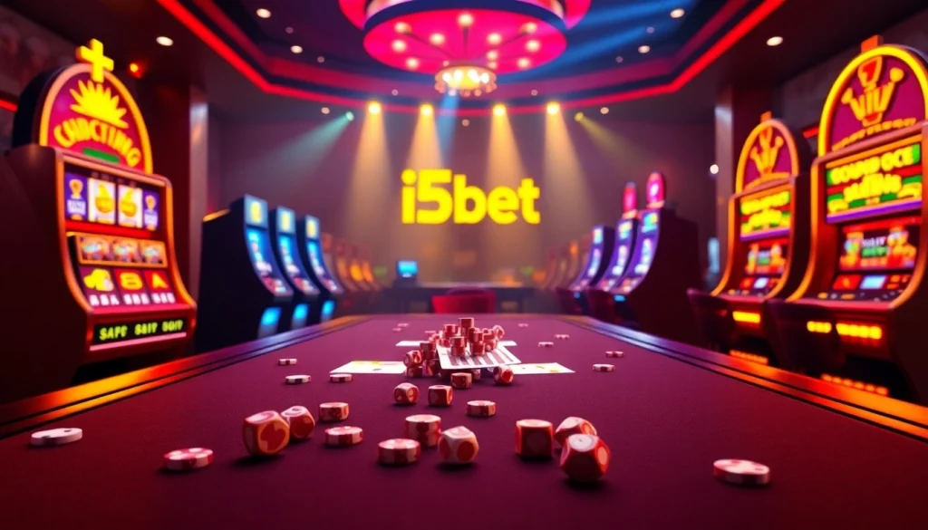 Experience thrilling online gaming at i5bet with vibrant tables and engaging slot machines.