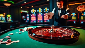 Experience the thrill of 32win with stunning casino visuals of roulette and poker action.