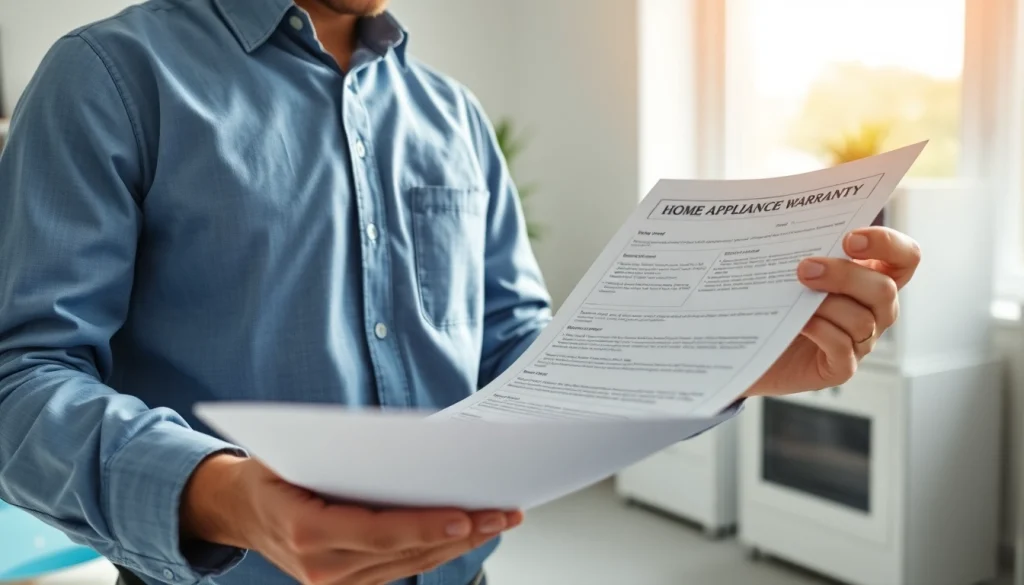 Technician evaluating documents for the expert led warranty company, showcasing reliability and professionalism.