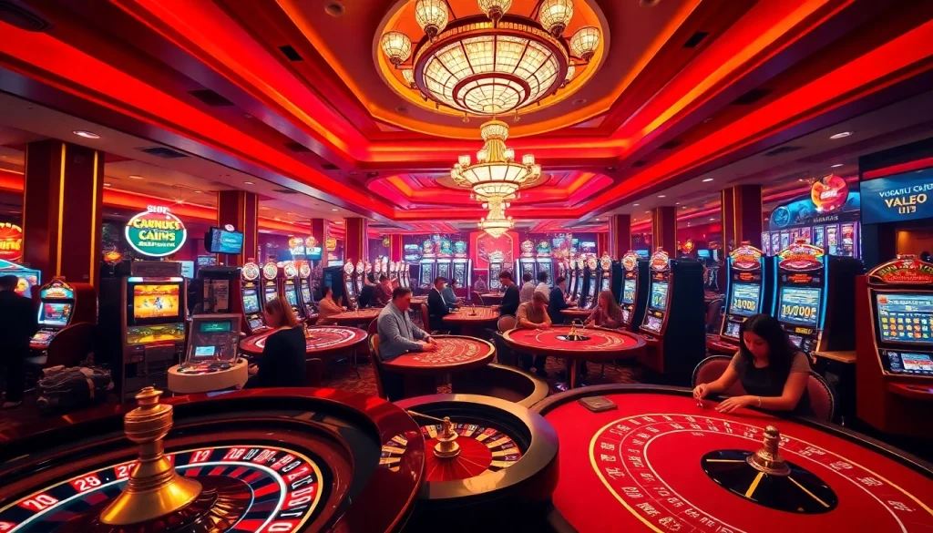 Exciting gambling scene with roulette wheel and players enjoying Vaoluoi tv's premium betting experience.