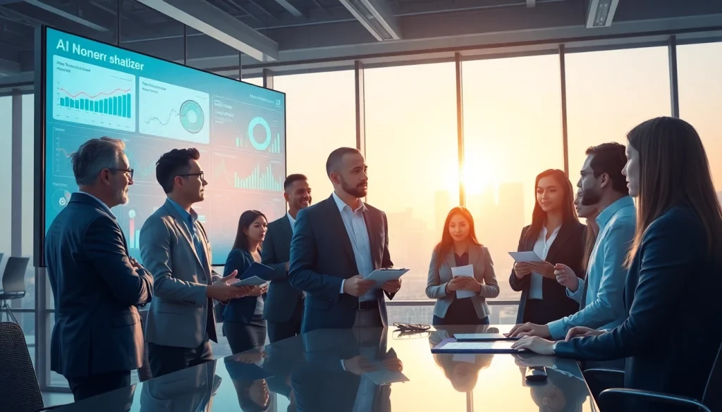 AI consulting company in UK team collaborating on innovative solutions in a dynamic office