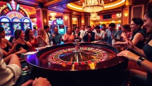 Experience thrilling casino action as players aim to deposit 1000 while enjoying roulette and slots.