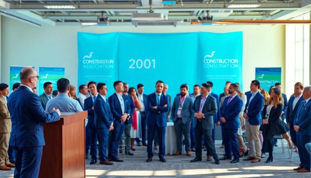 Engaging event showcasing construction association south carolina with industry experts sharing insights.