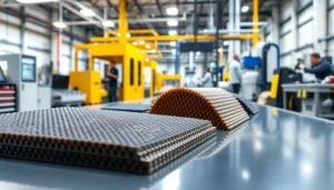 Engineered Composites displayed prominently in a modern manufacturing setting.