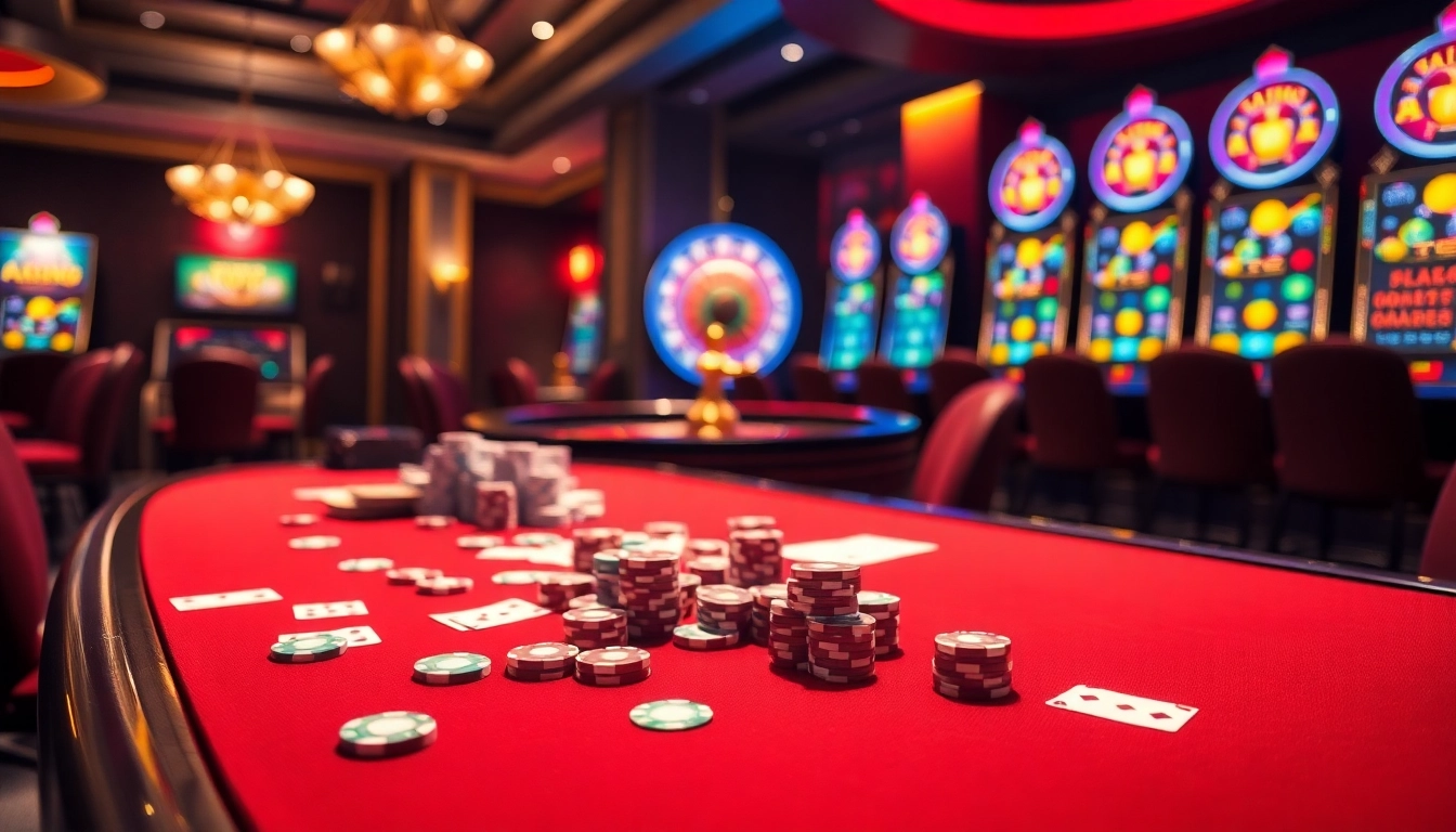 Experience the excitement at jun88pl.com with vibrant casino visuals and thrilling gaming elements.