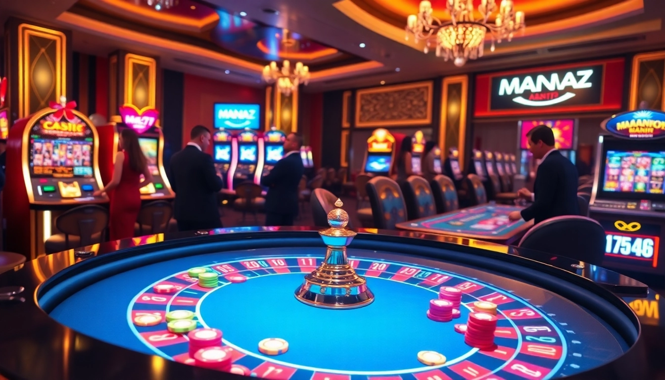 Players enjoying the MANA777 online casino experience at lively roulette tables.