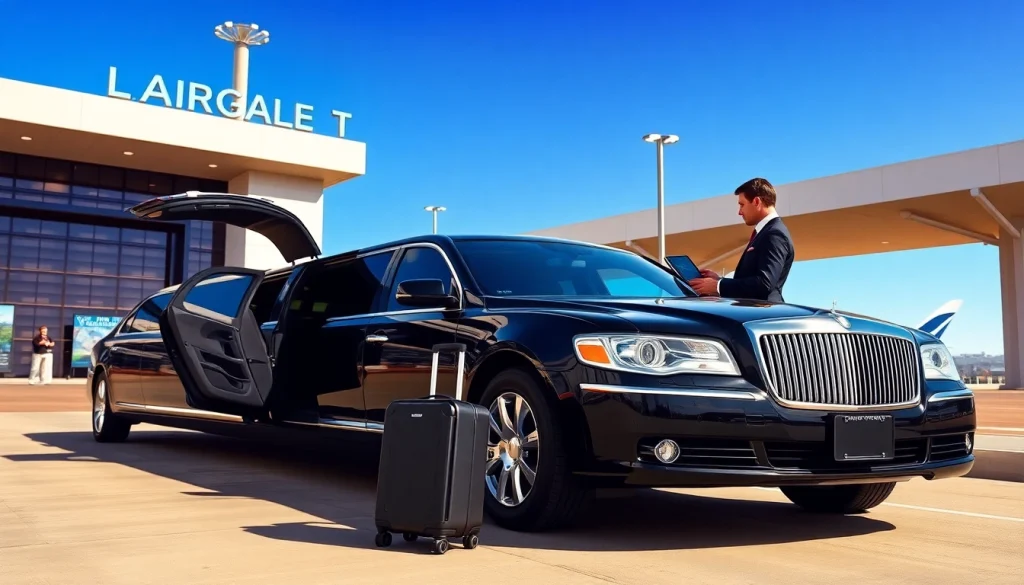Los Angeles Limo at LAX with professional chauffeur welcoming travelers.
