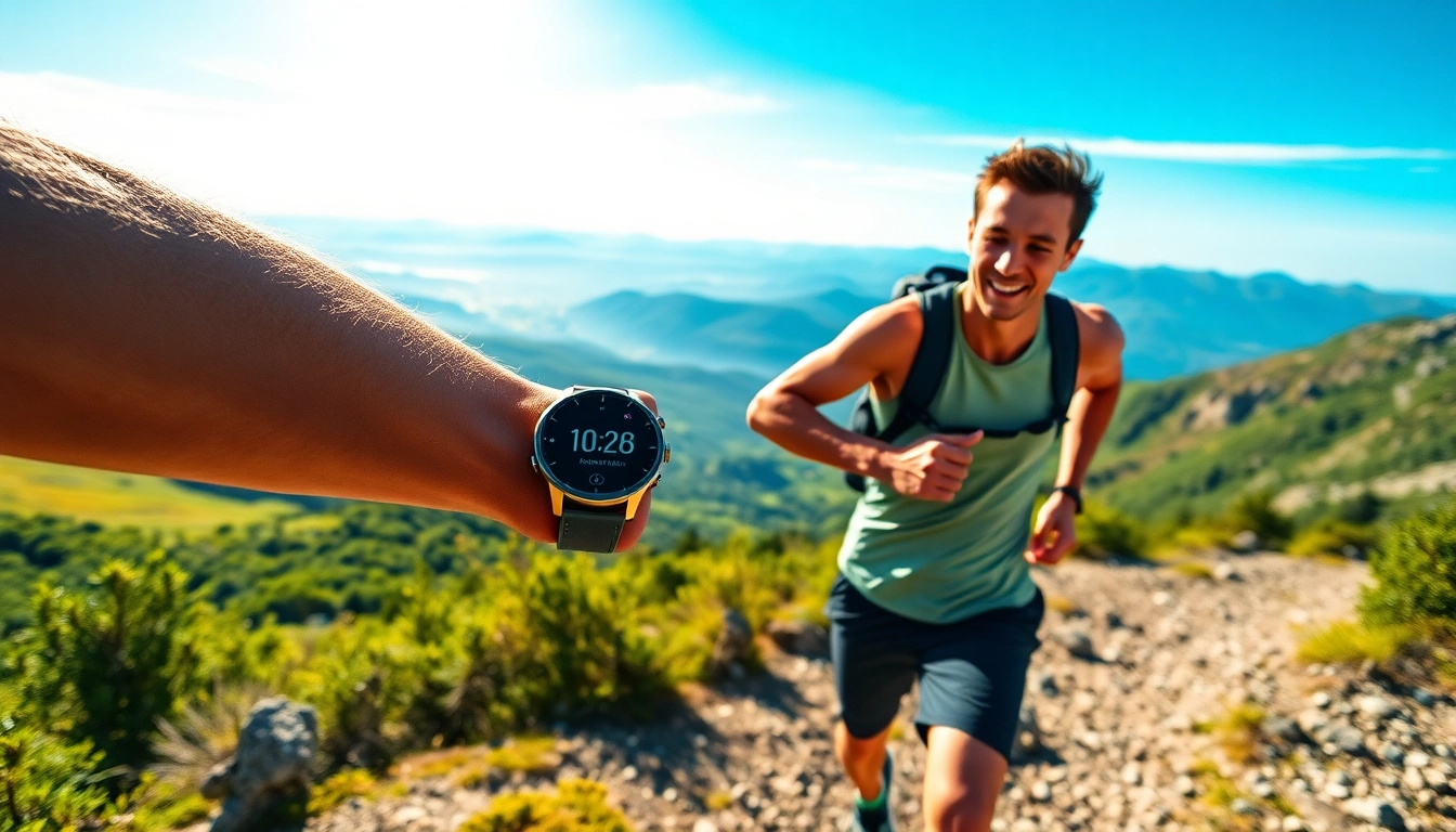 Enhance performance with Coros smartwatch during a mountain run.