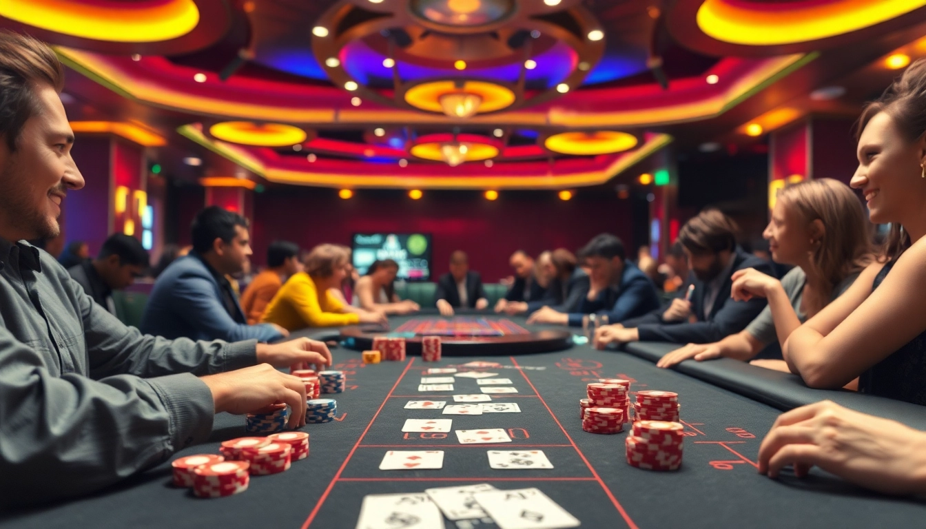Menggambarkan permainan kasino Pakde4D dengan chip dan kartu cerah di meja hijau.