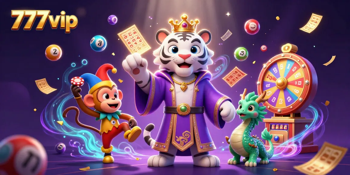 Experience thrilling gameplay at 777vip with vibrant illustrations showcasing online casino excitement.