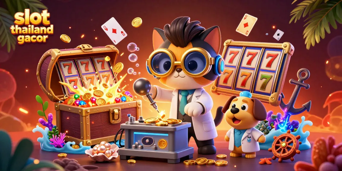 Discover exciting slot thailand gacor gaming with vibrant 3D characters and elements in a dynamic casino scene.